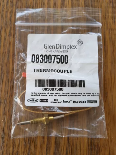 083007500 Single Probe Wire Type Thermocouple Gas Ovens Belling Stoves