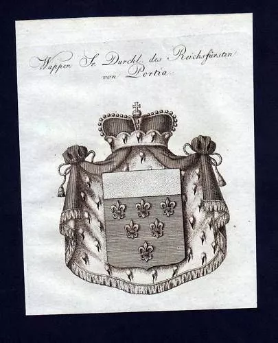 1780 - Reichsfürsten V.Portia Incisione Stemma