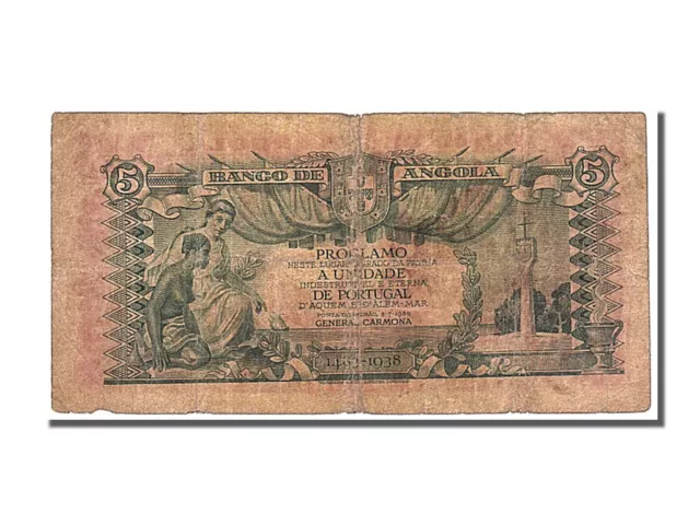 [#150525] Billet, Angola, 5 Angolares, 1947, 1947-01-01, TB 2