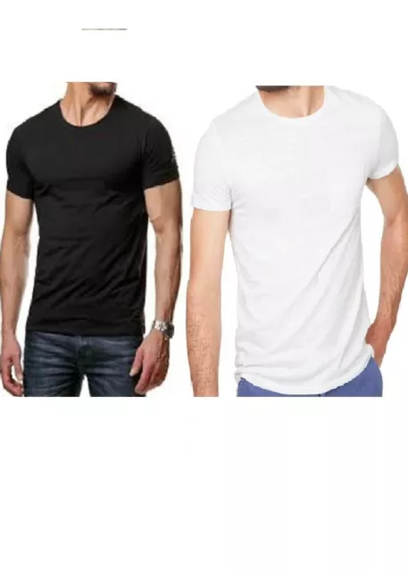 GILDAN 1 T-shirt homme 100% coton manches courte noir ou blanc