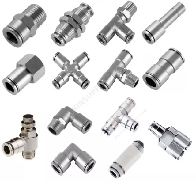 High Pressure Metal Push-in Fittings for Air or Central Lubrication Systems Tube 3