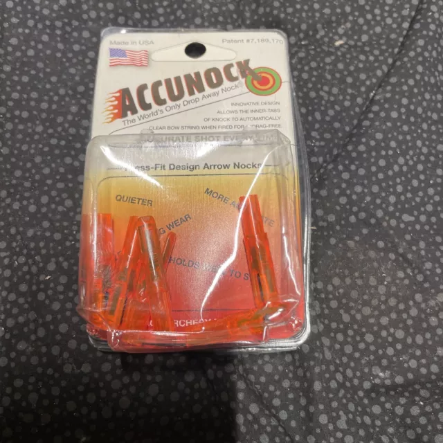 K-Arrow Archery Products Accu nock Press-Fit Design Arrow Nock Orange 5 Pack