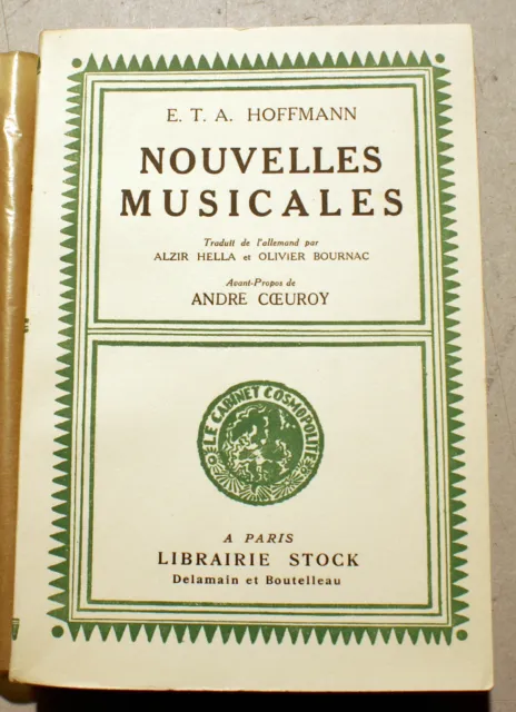 Romantisme/Hoffmann/Nouvelles Musicales/Ed Stock/1929/Eo/Henri Parisot