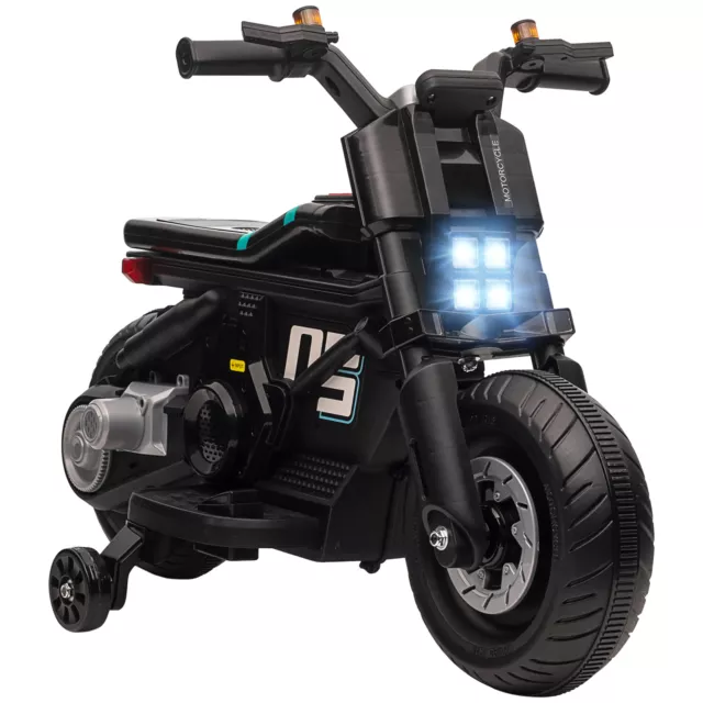 HOMCOM 6V Kids Electric Ride-On Motorcycle w/ Siren, Horn, Headlights, Music