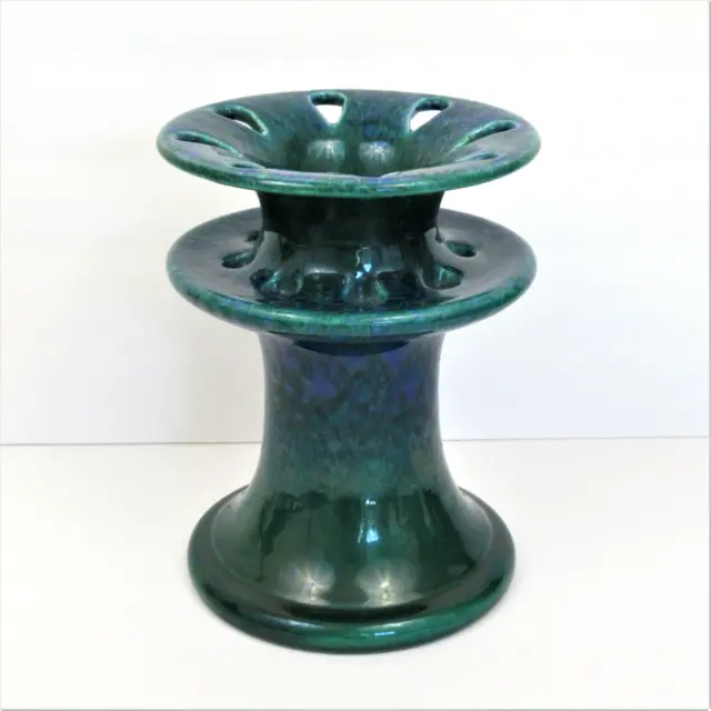 Vintage Royal Haeger vase 3013 blue green drip glaze MCM 1960s art pottery