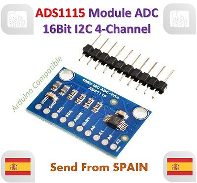 Arduino Convertitore di precisione adc ads1115 4ch 16 bit i2c 8–860sps per arduino 