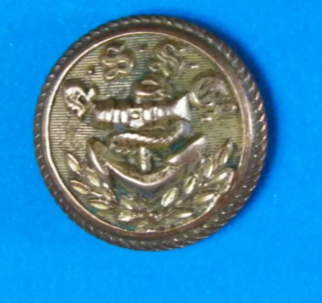 Bb NATIONALSteamship Co. UNIFORM BUTTON Medium HAMMOND TURNER & SONS backmark