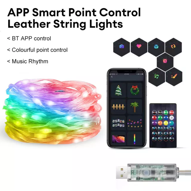100 LED USB RGB Fairy String Lights APP Smart Control Xmas String Lights Party