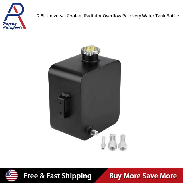 2.5L UNIVERSAL ALUMINUM Coolant Radiator Overflow Recovery Water Tank
