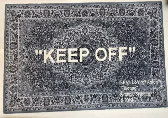 Virgil Abloh x IKEA KEEP OFF Rug200x300 CM Grey/White Off White NEW Never  Open
