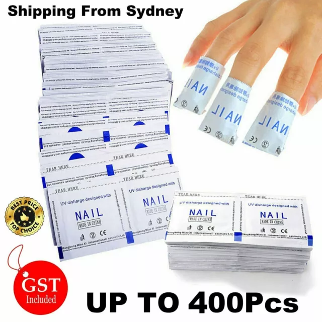 Disposable Gel Nail Polish Remover Pads UV Soak Off Acetone Removal WrapsCleaner