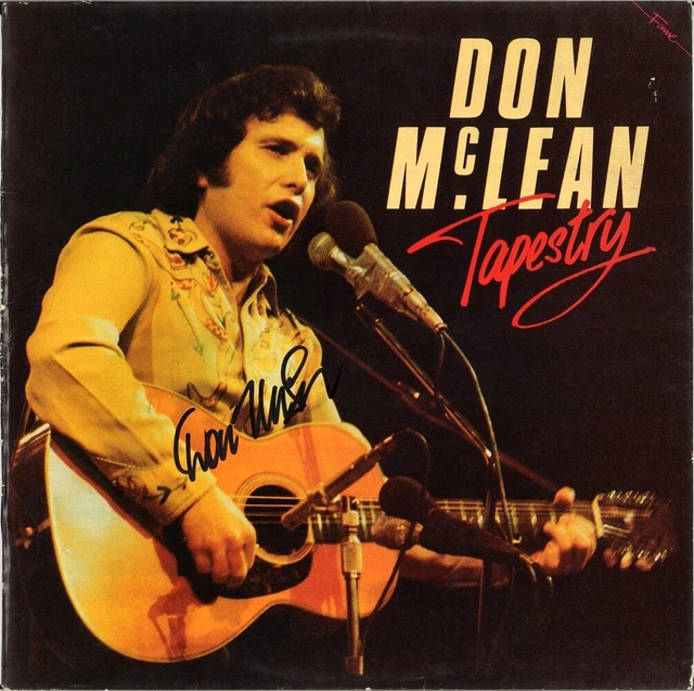 DON MCLEAN TAPESTRY VINYL LP American Pie And I Love You So Autograph