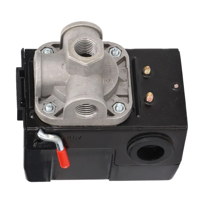 AIR COMPRESSOR SWITCH 4 Ports Pressure Control Switch with On Off Metal ...