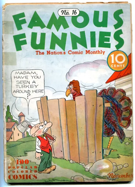 Famous Funnies #16  1935 - Eastern Color  -P - Comic Book