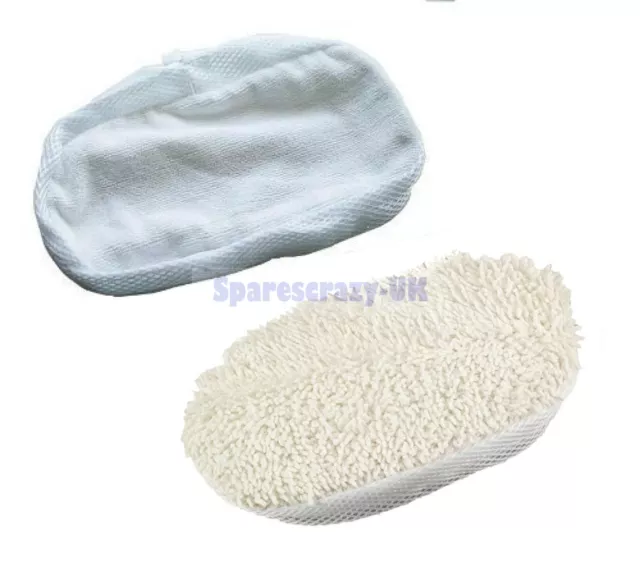 1 Microfibre & 1 Coral Steam Mop Pads For Morphy Richards 9in1 720020 720502