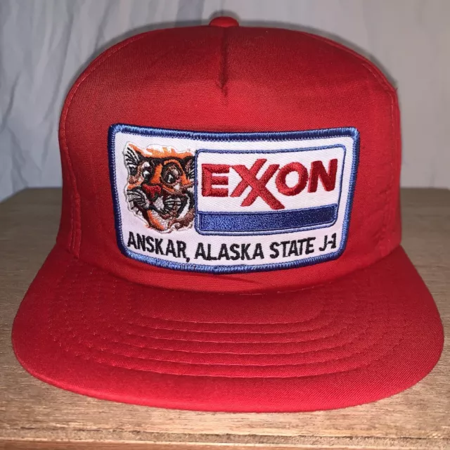 Vintage EXXON Gasoline Anskar, Alaska State J-1 SnapBack Insulated Trucker. $150