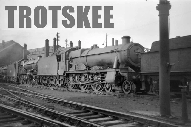 LARGER NEGATIVE BR British Railways Steam Loco Class 6959 6990 Swindon ...