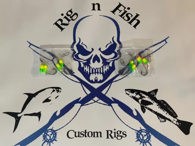 4 * Surf / Pier Fishing Rigs: Pompano, Whitings, Croakers, Snappers, Etc.+