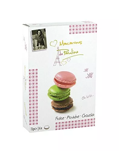 Macarons de Pauline Fraise Pistache Chocolat Macarons 72g 5er Pack