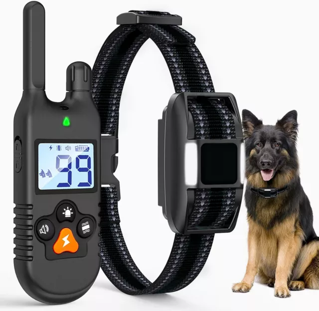 Remote Electric Pet Dog Training Collar Shock Anti Bark USB Rechargeable 900M