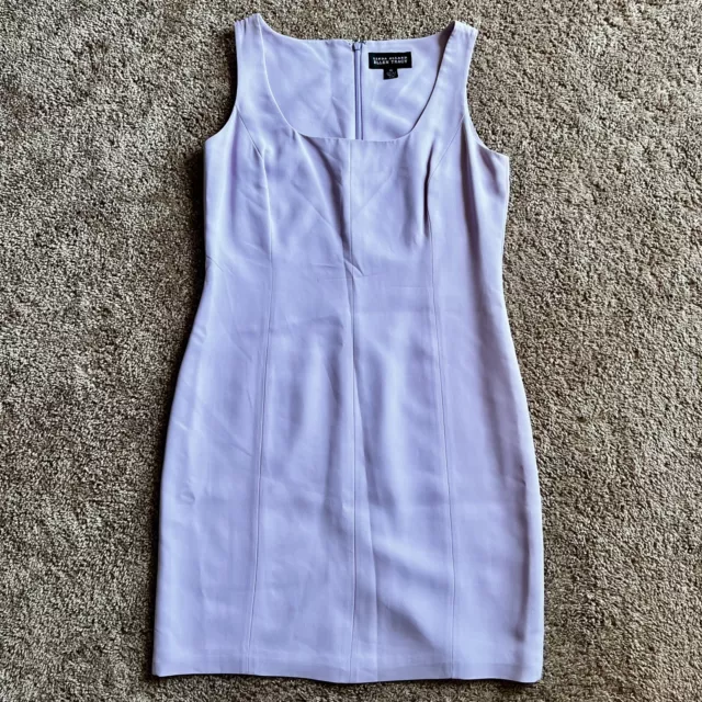 Ellen Tracy Linda Allard Dress Size 10 100% Silk Sheath Lined Sleeveless Classic