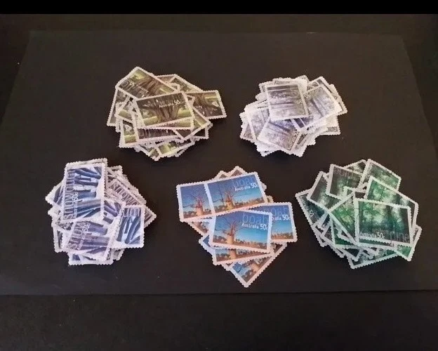 Bulk x 187 Australia 50c- Australian Native Trees Stamps used off paper - 2005