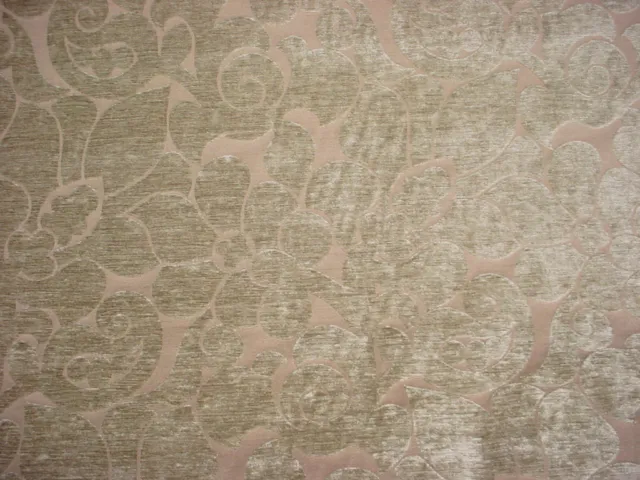 10-5/8Y Romo Rosemoor Putty Arabesque Floral Scroll Chenille Upholstery Fabric 3