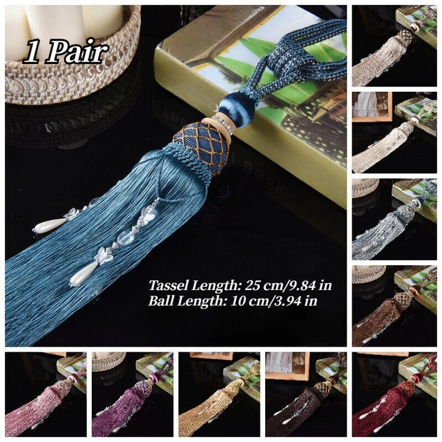 1 Pair Curtain Brush Tieback Tassel Fringe Hanging Pendant Curtain Buckle