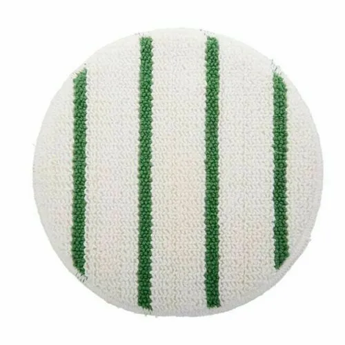 RUBBERMAID FGP26700WH00 Carpet Bonnet, 18 Inch White with a Green Stripe