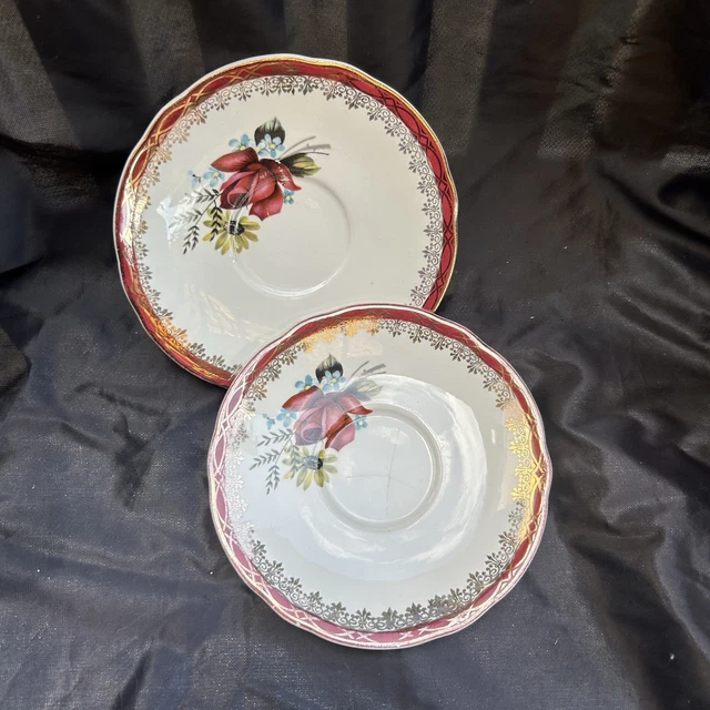 Lot De 4 Sous-Tasses En Faïence – K & G Lunéville – Années 60/70 – Déco Vintage