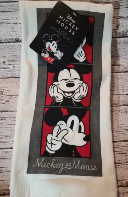 NEW Disney Mickey & Minnie Mouse All Cotton Kitchen Dish Towel Sets  Towels NWT 3