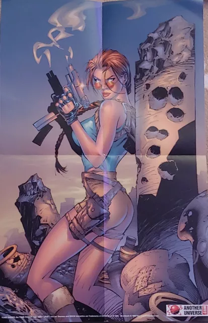 1990 Tomb Raider Lara Croft Poster by Marc Silvestri Top Cow Another Universe