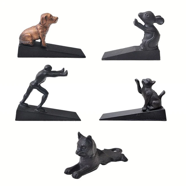 Cast Iron Door Stopper Floor mounted Doorstop Animal Creative Windproof