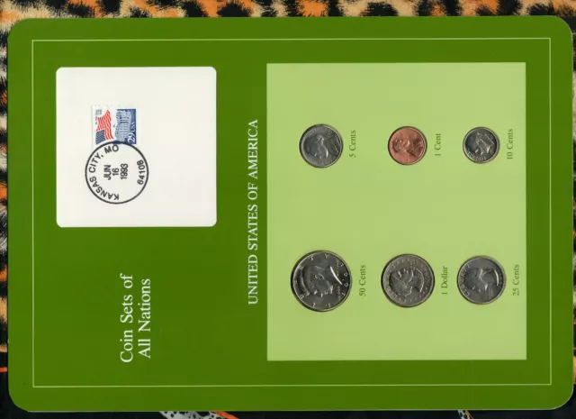 Coin Sets of All Nations United States w/card All 1991 but $1 1979 JUN 16 1993