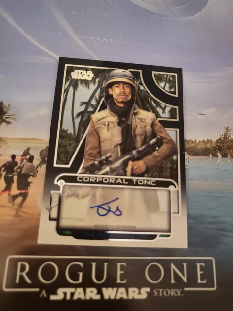 Topps Star Wars Galactische Files Corporal Tonc Jordan Stephens Autogramm