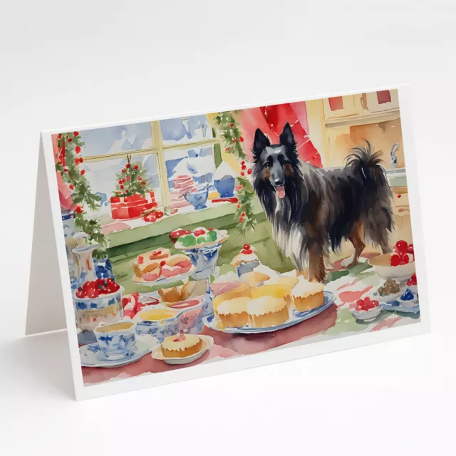 Belgian Sheepdog Christmas Cookies Cards Envelopes Pack of 8 DAC3728GCA7P