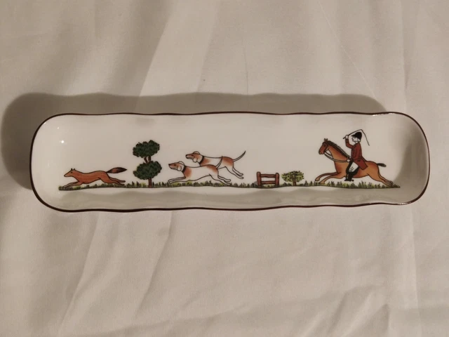 Crown Staffordshire Jagd Szenenstift oder Schmuckset Tablett