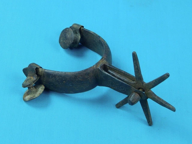 Antique Old Single Cowboy Western Americana Mexican Spur Spurs 5