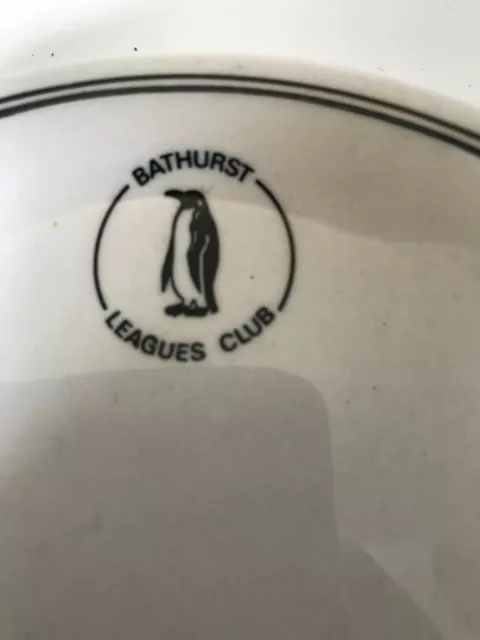 Vintage Bathurst Leagues Club Penguin Plate Crown Lynn Hotel Ware Collectable