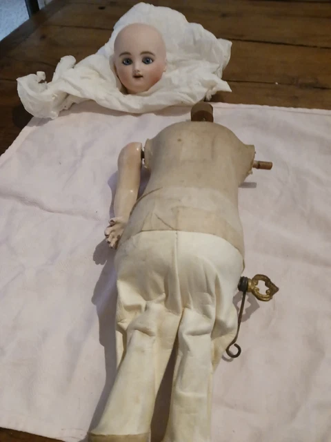 Rare Superbe Poupée Ancienne  Bébé Gigoteur Steiner
