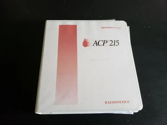 Haemonetics ACP 215 Manual