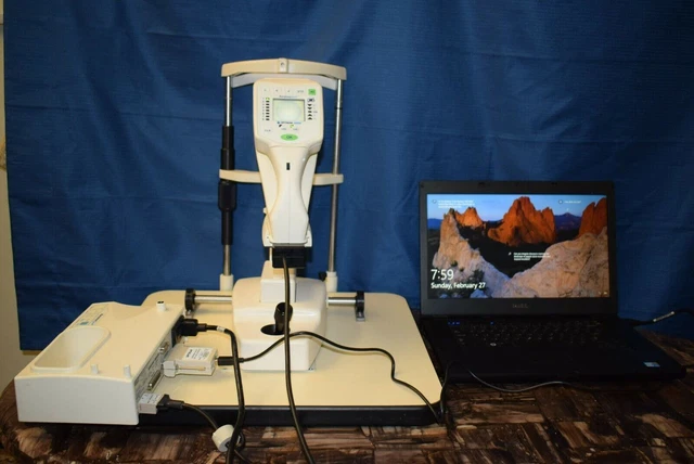 Optikon Keratron Scout Corneal Topographer with desktop base