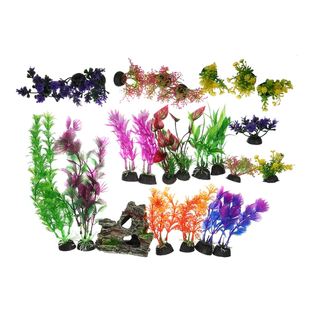 AQUARIUM PLANTS SET Fish Tank Plants Fake Fish Tank Decor Plants w
