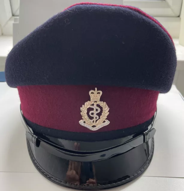 Genuine British Army RAMC Peaked Female Cap & Badge Military Uniform 53cm Hat UK
