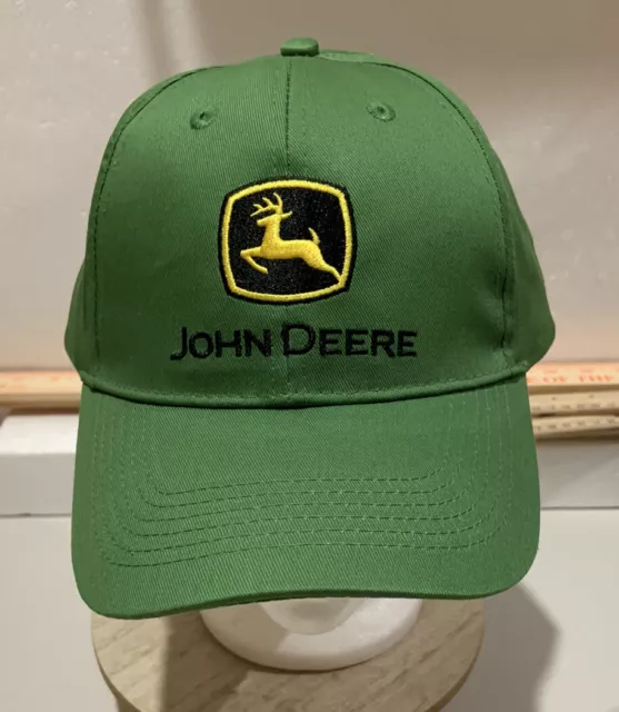 NWOT John Deere Equipment Co Hat Cap Green Black Tractor Farm Hook & Loop