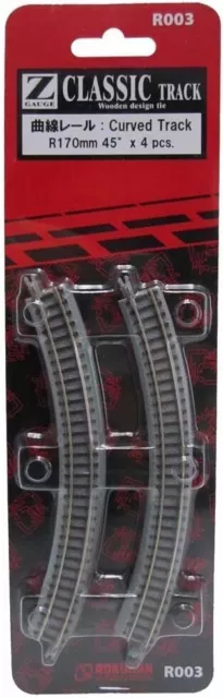 Rokuhan Z gauge R003 curved rail R170mm 45