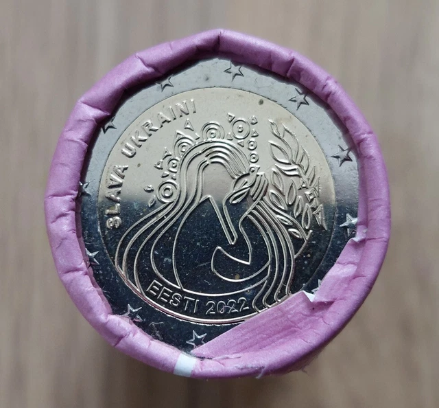 2 euro 1 roll Estonia Estland 2022 Ukraine and Freedom