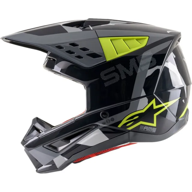 ALPINESTARS SM5 2021 Helmet Rover Anthracite/Fluro MX Motocross Size Large