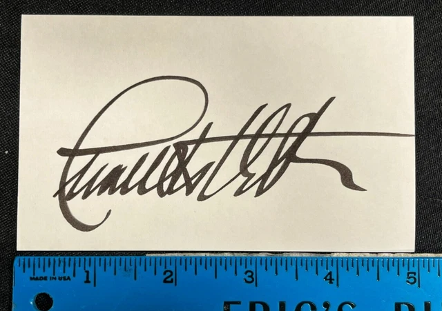 Charlton Heston Actor hand signed autographed 3x5" index card w/ COA (AA) 121422