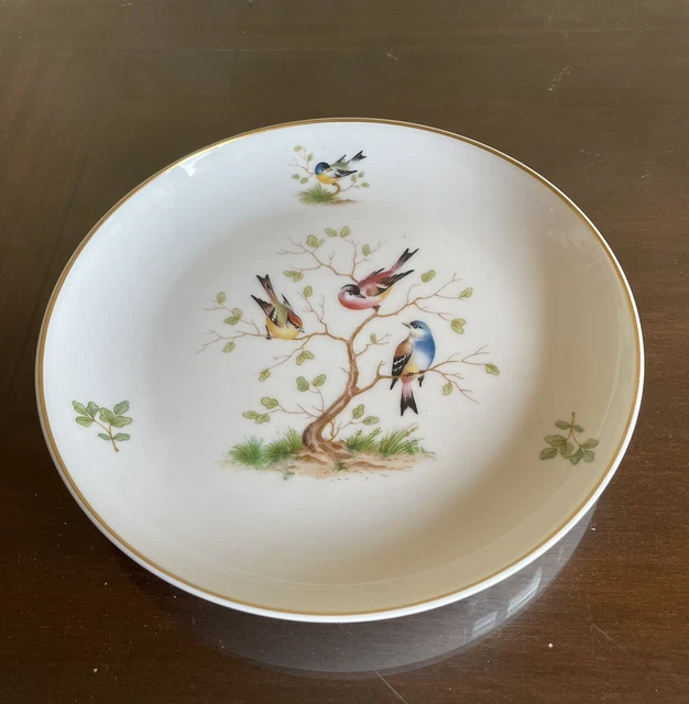Lot De 2 Assiettes Déco Vintage En Porcelaine - Décor Oiseaux - Occasion